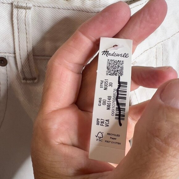 Madewell $148 Womens The Dean Easy Straight Jean VIntage Canvas Size 30 NU051 - Picture 5 of 9